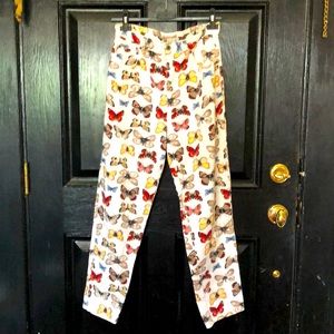 versace butterfly pants